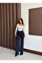Women's High Waist Spanish Leg Navy Jeans - 5