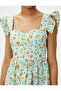 Women's Clothing Dress 3SAL80163IW Orange Patterned Orange Patterned - 5
