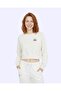 Logo Cindyna Women's Ecru Regular Sweatshirt - 3