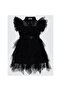 Tulle Dress with Belt for Ages 6-12 - Black 8-9 Years - 5