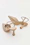 Women's Heeled Top-Strapped Pointed Toe Evening Dress Shoes Tan - 7