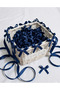 Navy Blue 10 mm Bow Satin Ribbon - Wedding Favors, Gift and Balloon Decoration 50 Pieces