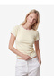 Slim Fit Crew Neck Short Sleeve Layered Lace Detailed T-Shirt - 2
