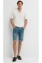 M04160A3312 Nicholas Premium Blue Vintage Indigo Blue Jean Shorts Men's Shorts - 4
