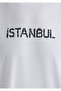 Istanbul Printed White T-Shirt Loose Fit / Loose Relaxed Cut 0612993-620 - 8