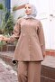 Glitter Stone Detailed Suit Mink 19264 - 2