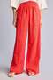 Wide Leg Three-Pocket High Waist Linen Look Standard Length Red Trousers A9129Ax24Sm - 3