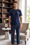 Combed Cotton Knitted Men's Pajama Set - 2
