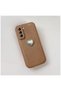 Samsung Galaxy S21 Fe 5g Compatible Case Heart Vel Silicone Case Light Brown - 2