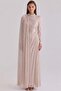 Stone and Flywheel Detailed Cape Yoryo Silk Hijab Evening Dress Stone 1257 - 5
