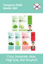 Soothing Green Tea Aloe Cucumber Cica Honey Extract Mask Set 23Gr X 5Pcs