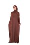 Coffee One Piece Prayer Dress Viscose Plain 2503_14 - 6