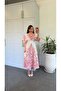 Laser Cut Collared Dress Pink - 2