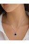 Black Enameled Steel Necklace |   316L Stainless Steel |   Gold/Silver Color |   Water Resistant-Silver