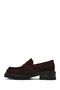 Women's Brown Thick Soled Suede Leather Loafer 25Afd270510 - 2