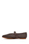 Women's Brown Straw Ballerinas 26Pfd5500M7 - 3
