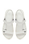 Women's White Leather Comfort Sandals 26Sfd340418 - 4