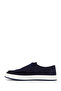 Men's Navy Blue Lace-Up Suede Leather Casual Shoes 26Sfd631110 - 3