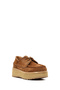 Women's Beige Thick Soled Lace-Up Suede Leather Teddy Casual Shoes 25Afd189610 - 6