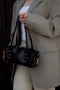 Kriss Buckle Detailed Black Matte Bag - 4