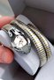 Snake Watch Model - Women's Wrist Watch, Waterproof Gold Silver Steel Band - Bracelet Gift Dkby2044C3 - 2