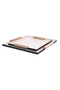 Small Square Beige and Black Serving Tray from Aurora - 4