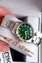 Women Wrist Watch 3 Atm Waterproof Gold-Silver Color Steel Cord + Bracelet Elg581 - 5