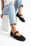 Black Women's Knitted Ballerina Shoes Women's Shoes Casual Shoes - 2