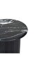 Povera End Table Black Marble Black Wood - 2