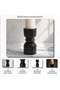 Tanga Wood Dumble Pillar Candle Holder 9.52x9.52x23.49cm - Black - 5