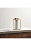 Brian Metal And Ribbed Glass Lantern 15x14x30cm - Gold - 5
