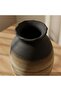 Caspian Terracotta Vase 22.5x22.5x33.5cm -black & Brown - 2
