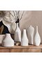 Liane Terracotta Vase 13.2x13.2x26cm - White - 3