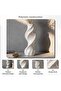 Palsey Swirl Polyresin Vase 30x80cm - White - 5