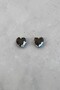 Non-Perforated Magnet Black Heart Model Women's Unisex 316 L Steel Earrings 2 Pieces - 4
