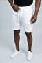 Men's Raw Linen Relaxed Fit Elastic Waist Linen Shorts K4003Kş - 2