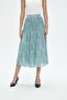 Floral Ruffled Midi Skirt