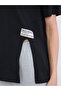 Black 100% Cotton Oversized T-Shirt with Slit and Badge Detail - 6