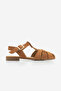 Women's Leather Ankle Strap Buckle Leading Closed Daily Sandals - 3