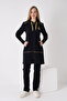 Women's Cotton Long Sleeve Two Thread Tracksuit Set / Navy Blue 5414 - 2