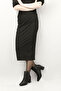 Women's Black Printed Zippered Thick Heeled Boots - 3
