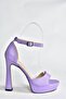 Lilac Platform Thick Heeled Women's Shoes K404580109 - 8