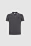 Men's Slim Fit Polo Collar Anthracite Basic T-Shirt 50326920-Vr006 - 7
