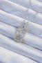 316L Steel Chain Silver Color Lilac Zircon Stone Tarot Necklace