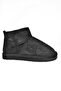 R612018402 Black Suede Furry Half Women's Boots - 8