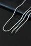 316l Stainless Steel Men Women Unisex Silver Color Fine Italian Flat 60cm Necklace - 4