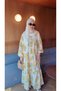 Women's Hijab Dress Modal Fabric Floral Patterned Dress (Unlined) - 2