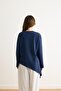 Asymmetric T-Shirt Navy Blue - 7
