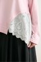Cotton Lace Detailed T-Shirt Dusty Pink - 6