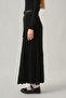 Pleated Knitwear Skirt Black - 5